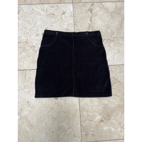 Hue Black Corduroy Mini Skirt - Picture 2 of 5